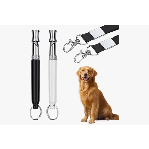 Dog Training Whistle Set Adjustable Ultrasonic Stop Barking Whistles Stainless S - Picture 1 of 5